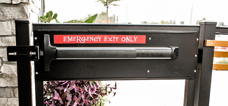 emergency push bar installation in Chicago, Illinois